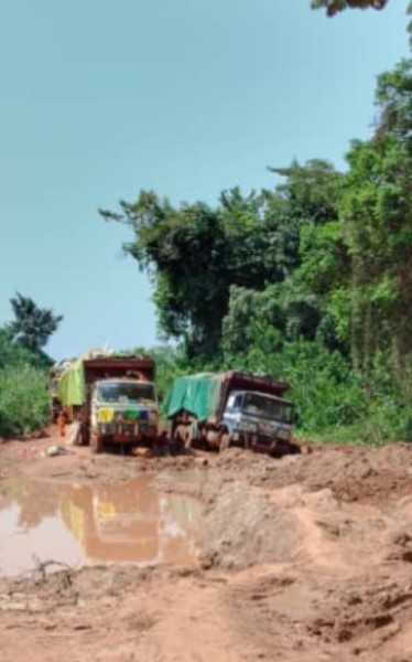 Fuel trucks in Central African Republic